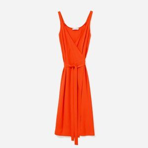 Everlane Japanese GoWeave Tank Wrap Dress in Poppy
